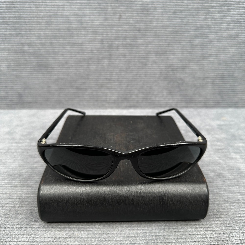 Newport Perotti Polarized Y2k Sunglasses Black Oval Frames Made in Italy 1449